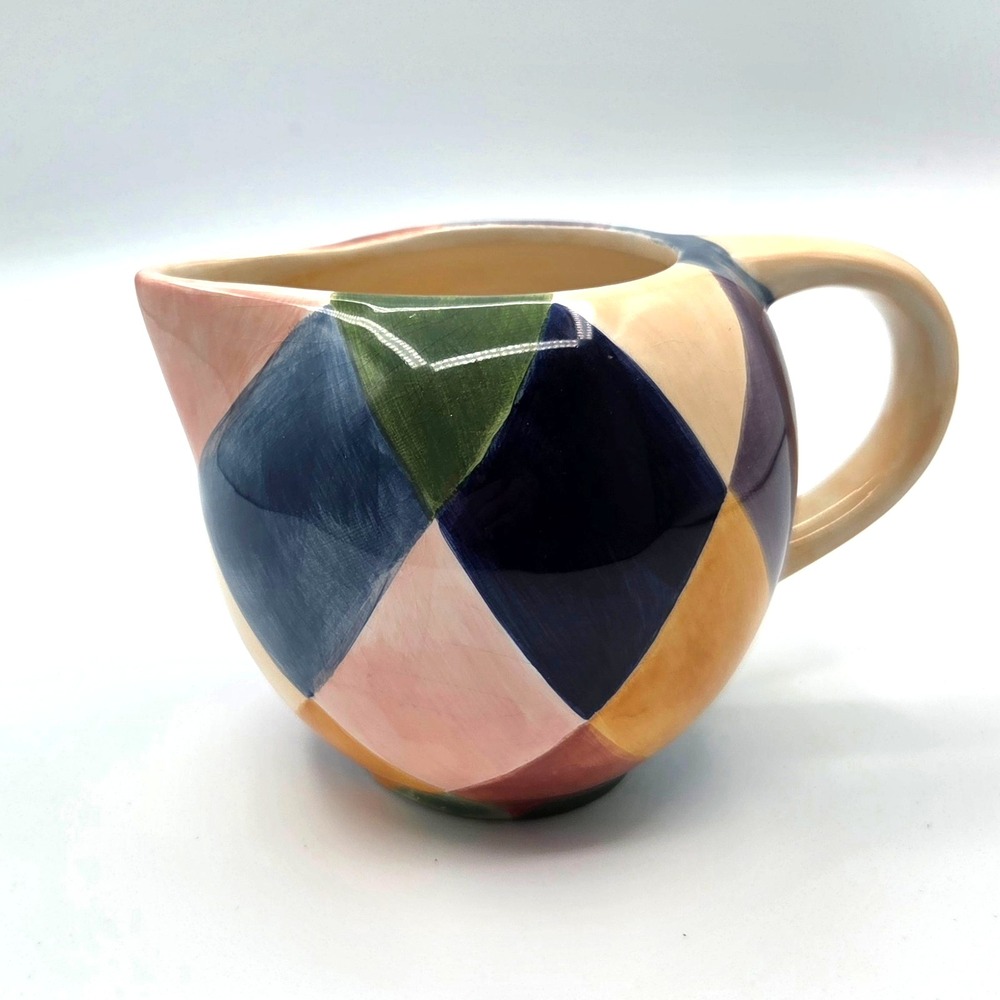 RETRO Artsy Tabletops Unlimited‎ Carnival Harlequin Creamer Discontinued
